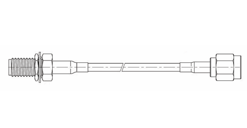 RF cable, 100cm, SMA-M RP &amp; SMA-F RP